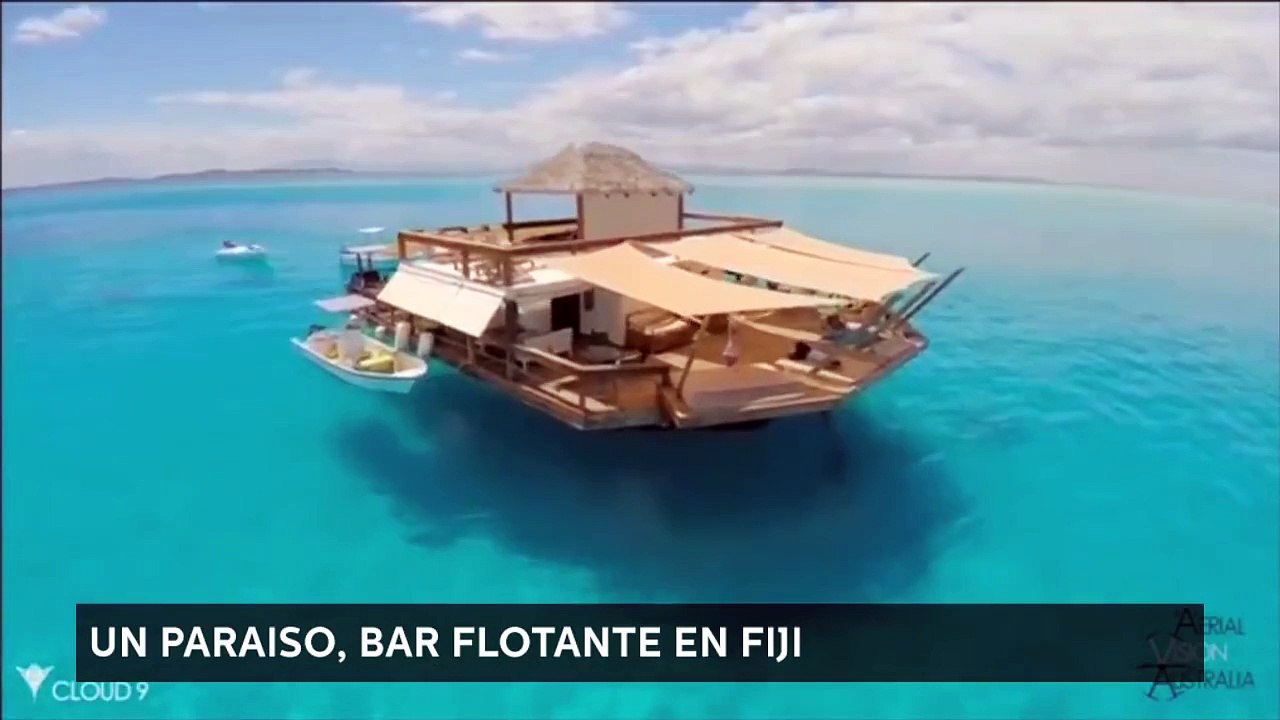 Bar flotante en Fiji, un paraíso en el medio del oceano