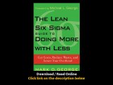 The Lean Six Sigma Guide To Doing More With Less Cut Costs Reduce Waste And Lower Your Overhead EBOOK (PDF) REVIEW