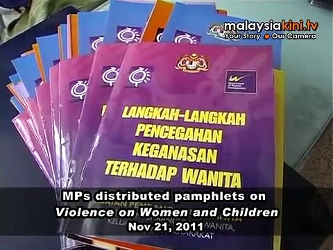 MPs distributed pamphlets on Violence on Women and Children