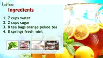 Minted Iced Tea Recipe I Healthy Summer Cooler Drink