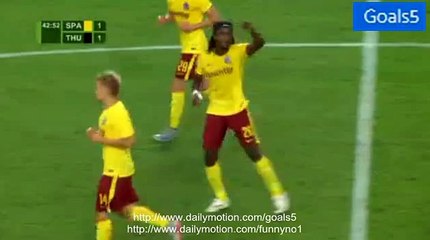 Nhamoinesu Costa Goal Sparta Prague 1 - 1 Thun Europa League 20-8-2015