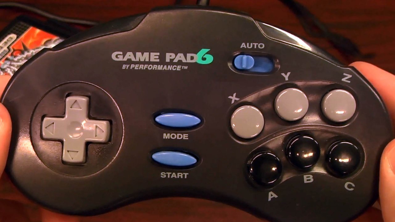 Classic Game Room - SEGA GENESIS GAME PAD 6 by PERFORMANCE controller review