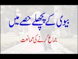 islam mein Biwi Ke Pichlay Hissay Mein Jima Karne Ki Mumaniat must watch this