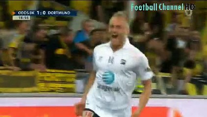 Frederik Nordkvelle Goal - Odd Grenland 2-0 BVB Dortmund - Europa League 2015 HD