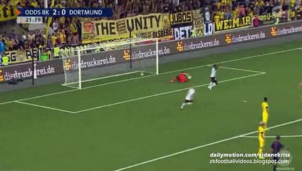 3-0 Espen Ruud Fantastic Free-Kick Goal | Odds BK v. Borussia Dortmund - Europa League 20.08.2015 HD