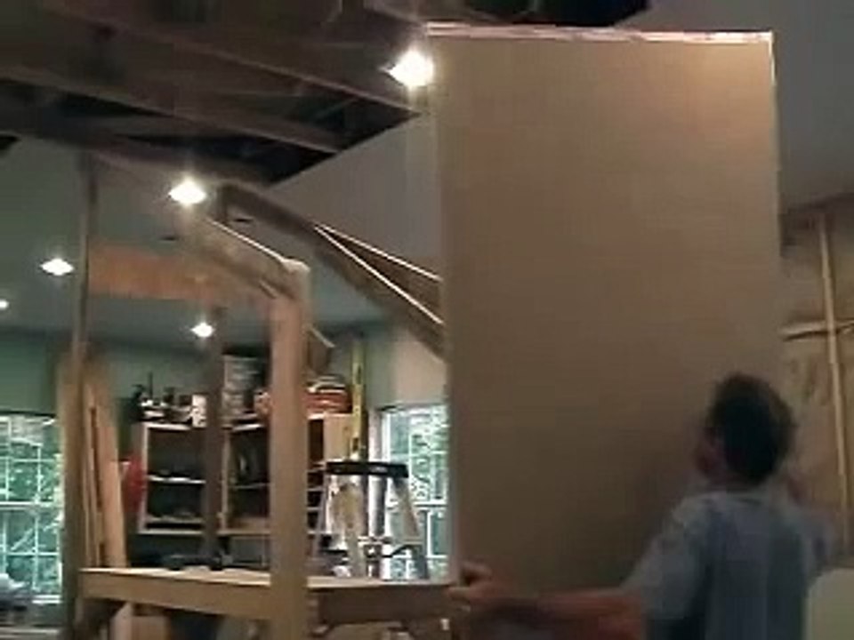 Hanging drywall on 10' ceiling w/ one man