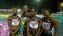 IAAF World Relays Bahamas 2014 - Mixed Zone 1 Lap Race USA Women Final Winner