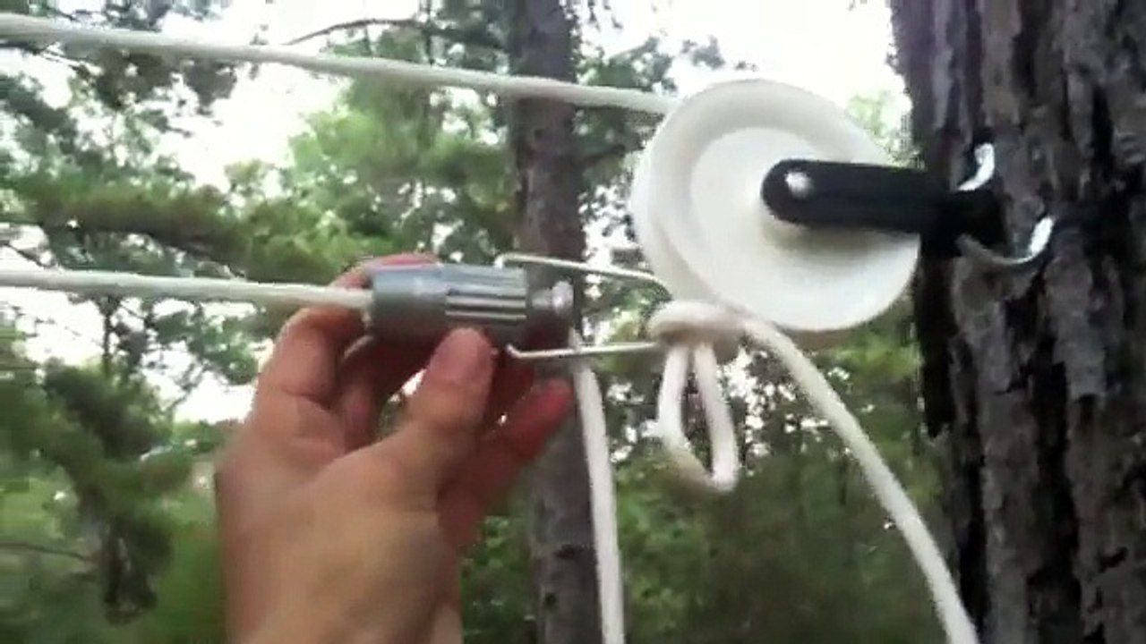 Setting Up a Pulley Clothesline