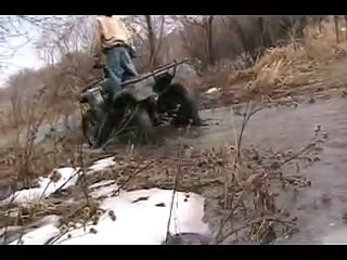 Honda Rancher 350 4x4 put to the test, mud, ice, water, air..Mudding, offroading! BADASS ATV!!