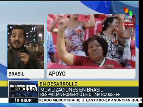 Brasil: Sao Paulo se moviliza para mostrar su apoyo a Dilma Rousseff