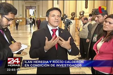 Ilan Heredia y Rocío Calderón en condición de investigados en comisión Belaunde Lossio