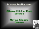 Lacrosse Coach 2-3-1 Lacrosse Offense w Triangles vs Zone Defense