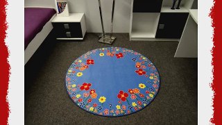 Kinderteppich Blumenhimmel 130 cm rund