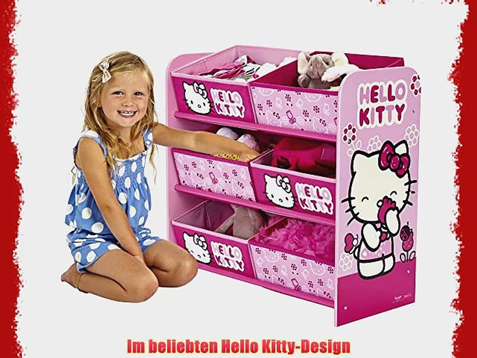 Worlds Apart 471HEK01 Hello Kitty Kommode mit 6 Aufbewahrungsboxen