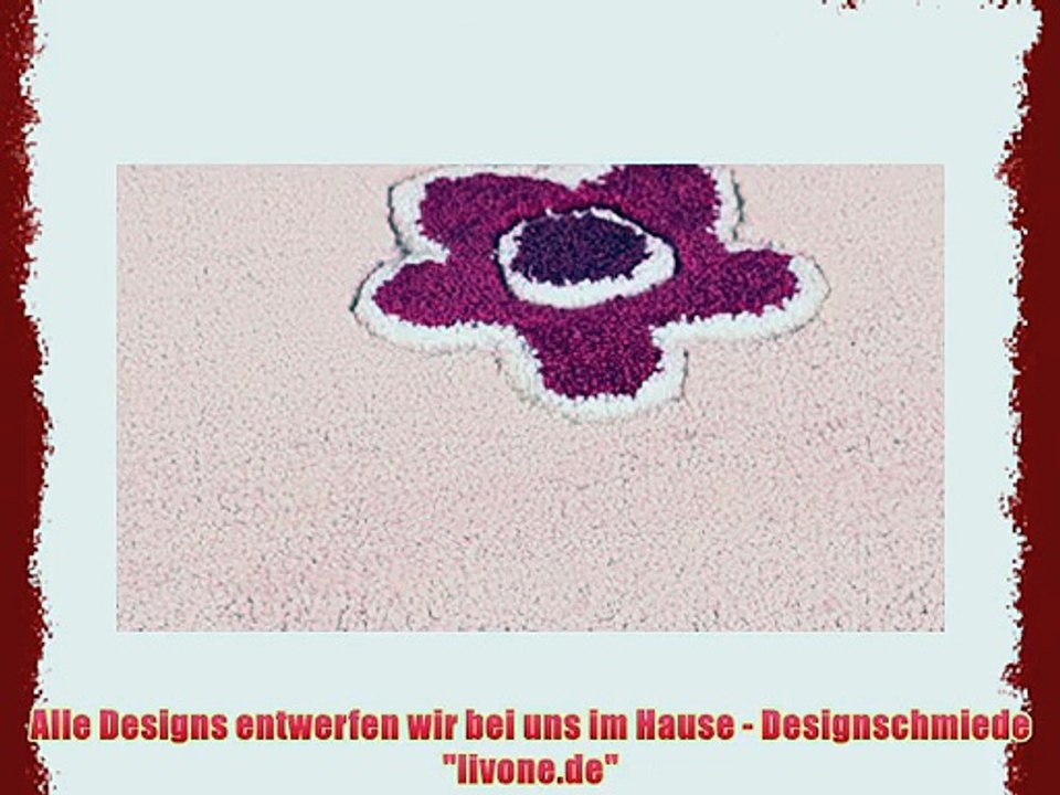 Kinderteppich Happy Rugs BLUMENWIESE rosa 120x180cm