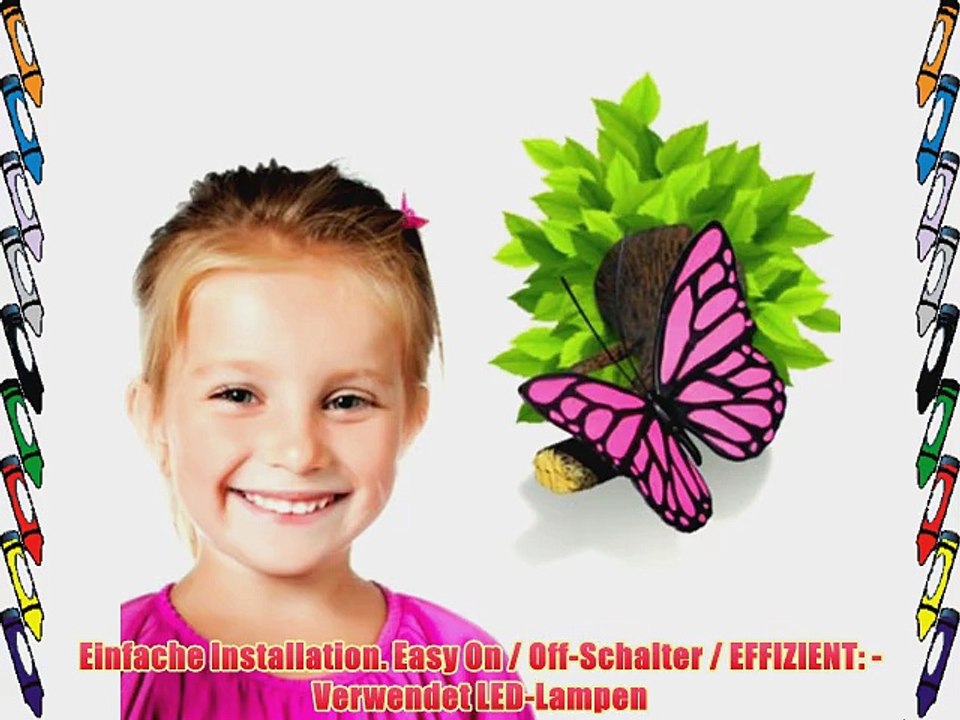 3D-Deko-Licht ~ ~ ~ ~ rosa Schmetterling Sieht aus wie der Zweig aus der Wand w?chst! ~ ~ Spielzimmer