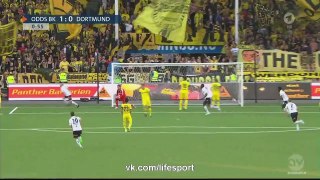 Odd Ballklubb 3-4 Borussia Dortmund Highlights and goal 20-08-2015 EL Qualification
