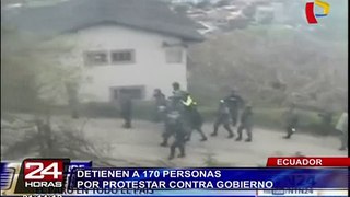 Ecuador: detienen a 170 personas por protestar contra el gobierno