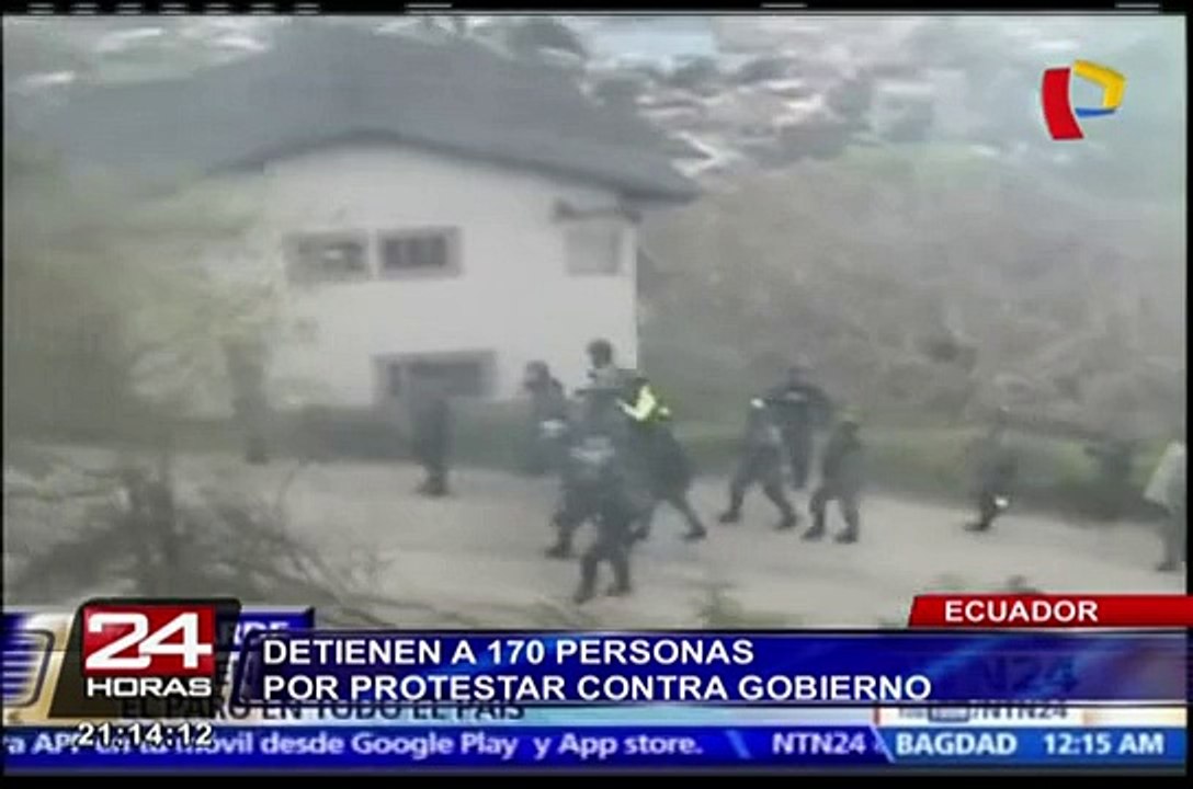 Ecuador: detienen a 170 personas por protestar contra el gobierno