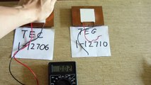 Thermoelectric Cooler / Generator TEC1-12706 vs TEG1-12710 Peltier