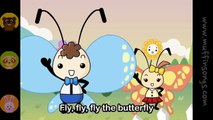 Fly, Fly, Butterfly  nursery rhymes & children songs with lyrics  muffin songs