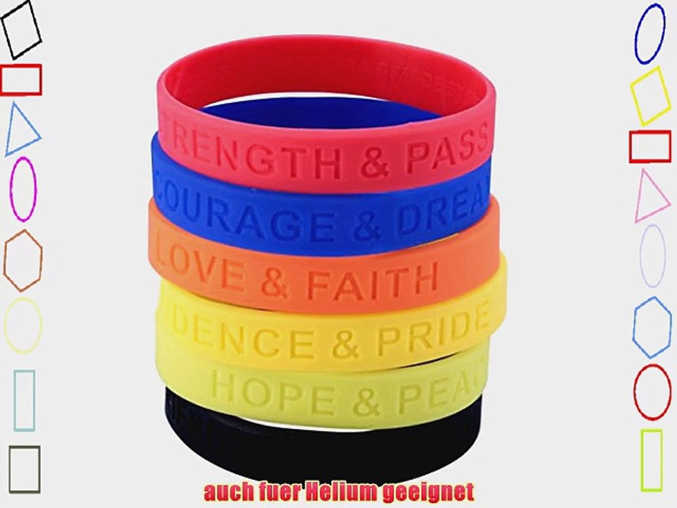 500 Rot Herzluftballons und 1 STK Glueck Armband