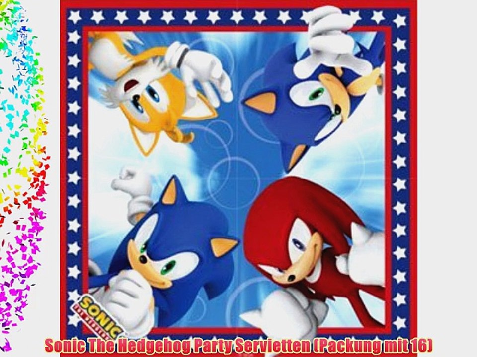 Sonic The Hedgehog Party Servietten (Packung mit 16)