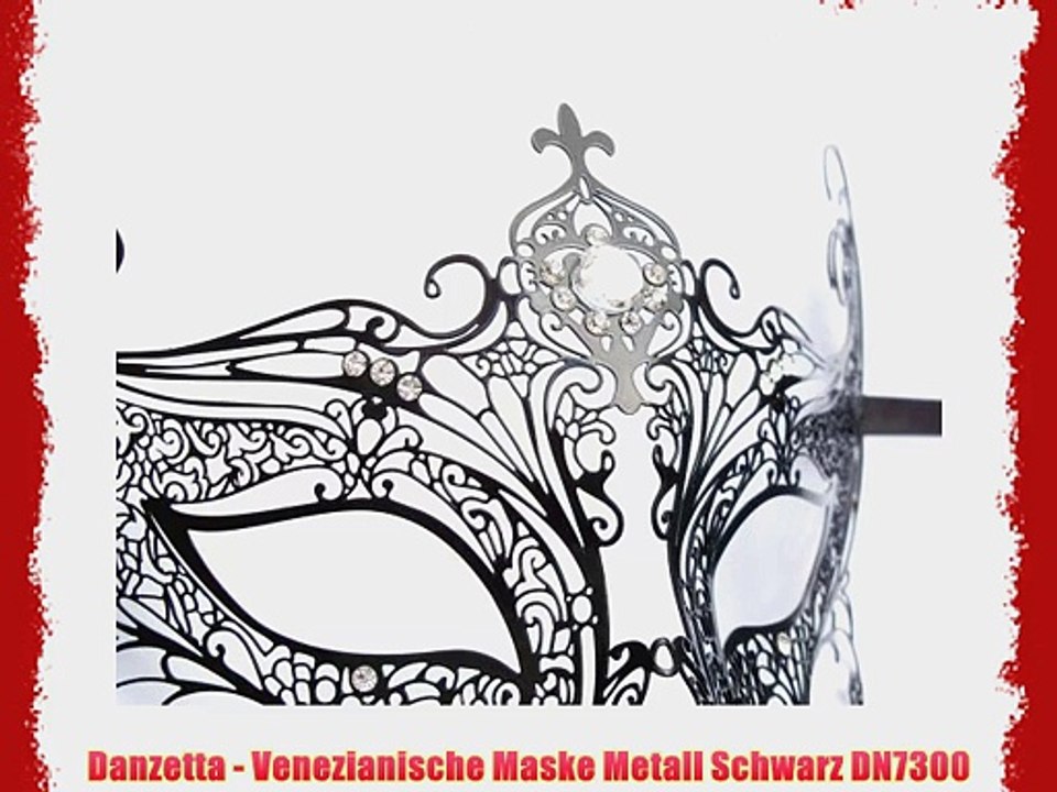 Danzetta - Venezianische Maske Metall Schwarz DN7300
