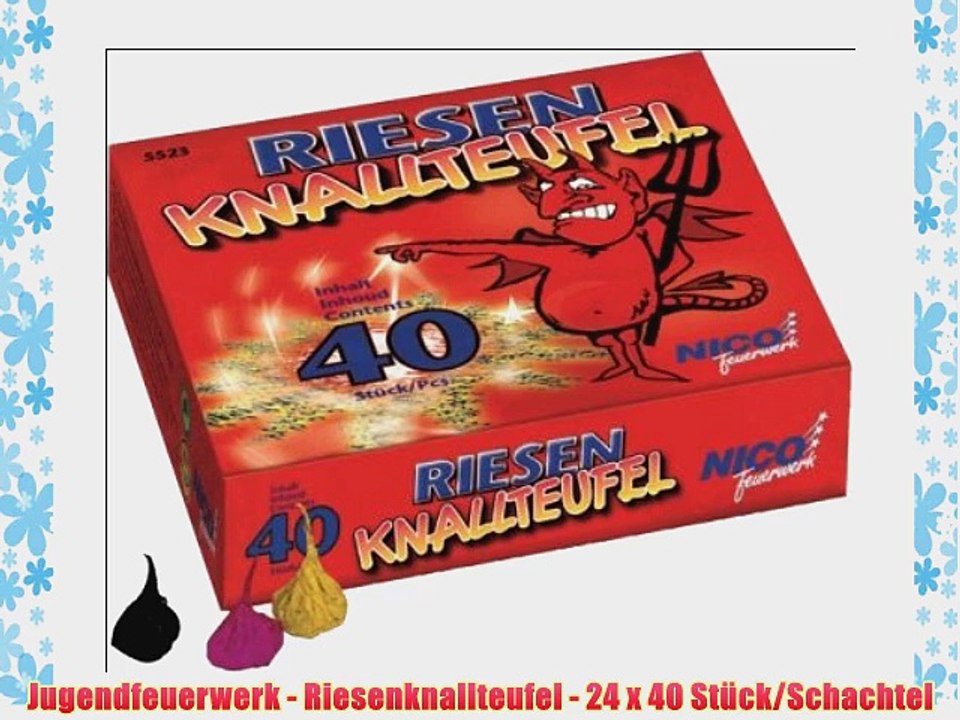 Jugendfeuerwerk - Riesenknallteufel - 24 x 40 St?ck/Schachtel