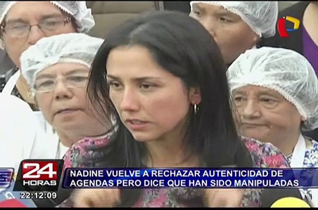 Nadine vuelve a rechazar autenticidad de agendas pero dice que han sido manipuladas
