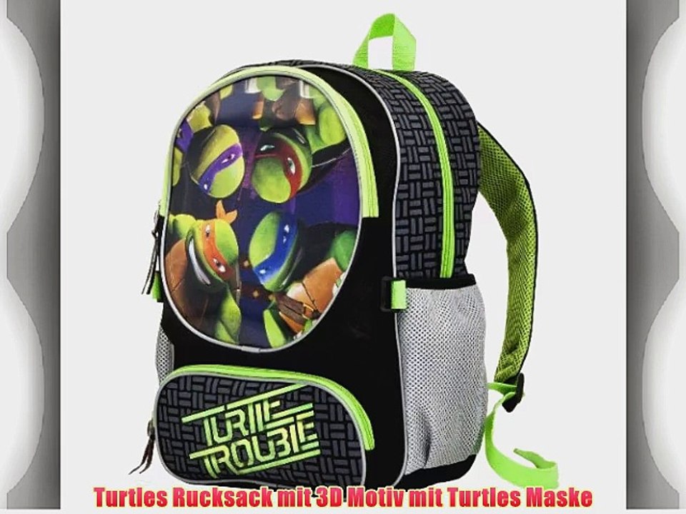 Turtles Rucksack mit 3D Motiv mit Turtles Maske