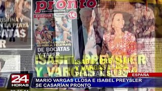 España: Mario Vargas Llosa e Isabel Preysler se casarían pronto