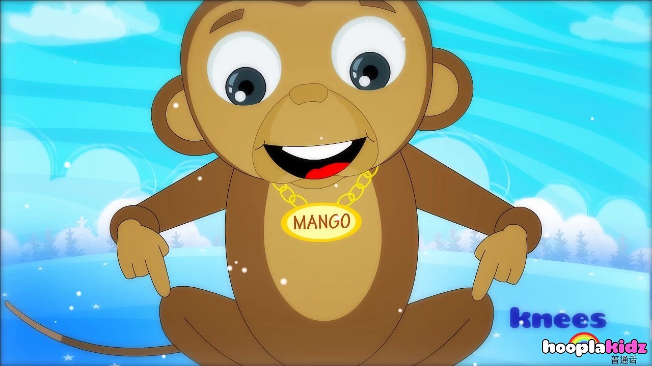 国语童谣 | Heads Shoulders Knees and Toes | Nursery Rhymes in Mandarin by HooplaKidz Mandarine