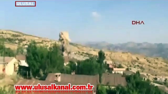 Polis noktasının yakınına bırakılan bomba yüklü araç böyle patlatıldı