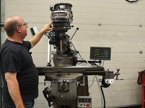 Bridgeport Milling Machine with belt drive head