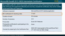Microsoft Excel 2013 Intermediate Tutorial Video | MOS Certification Training
