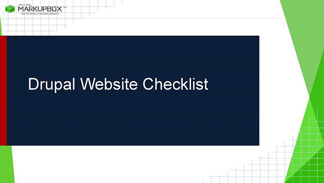 A Complete Checklist for Your Drupal Website Performance
