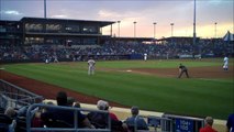 3 year old makes an amazing catch at Storm Chasers minor league baseball game.
