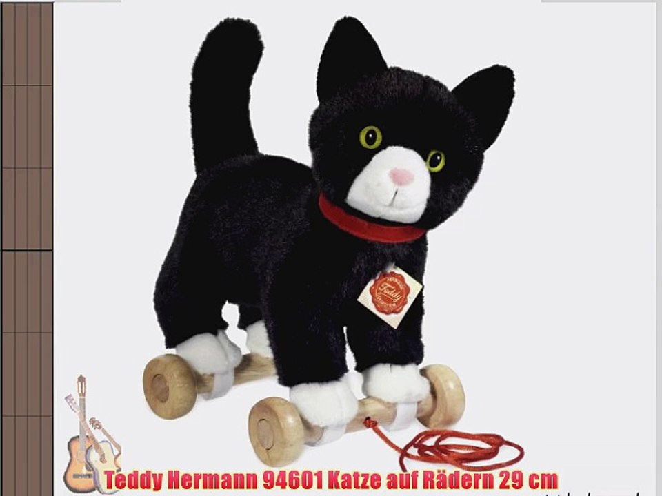 Teddy Hermann 94601 Katze auf R?dern 29 cm
