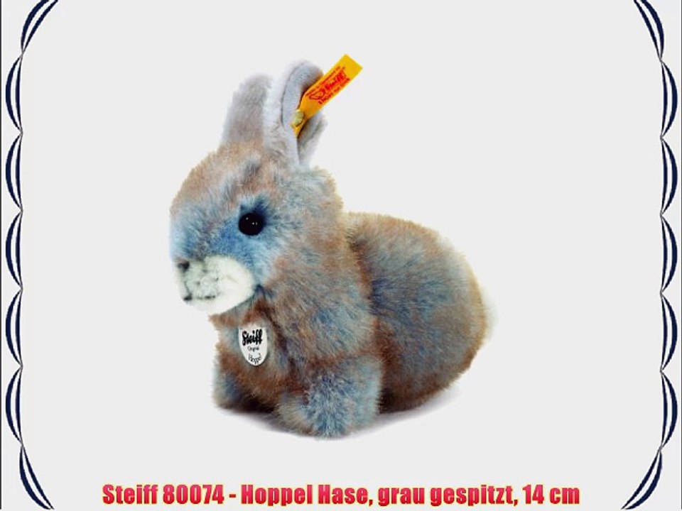 Steiff 80074 - Hoppel Hase grau gespitzt 14 cm