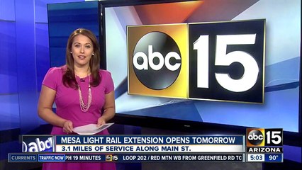 Metro light rail extension topen in Mesa