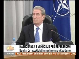 Berisha: 'Referendum për imunitetin'