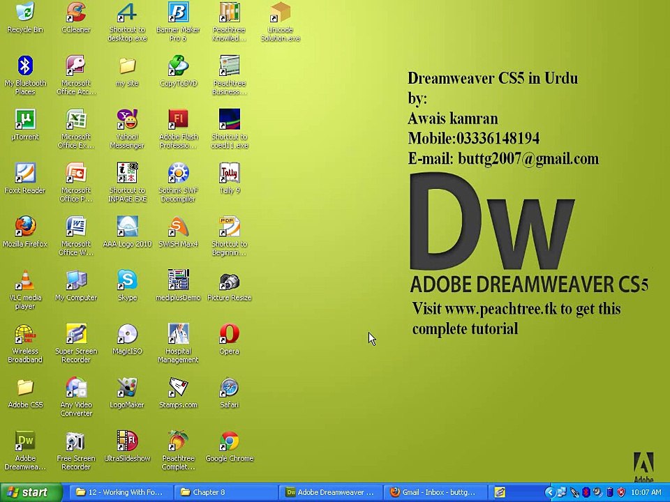 Dreamweaver Software Tutorial Video In Urdu-Hindi Part 13-15