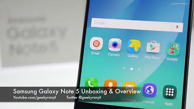 Samsung Galaxy Note 5 Unboxing _ Overview -