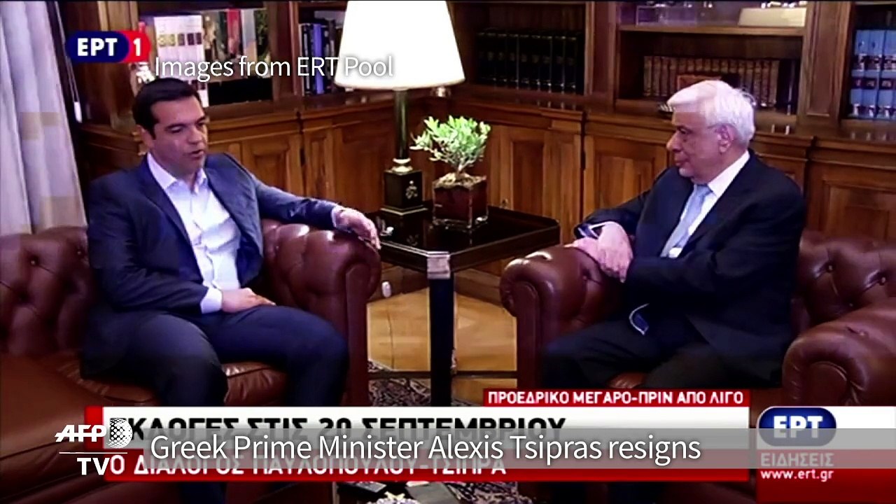 Greece's Tsipras resigns, calls snap polls to beat party revolt