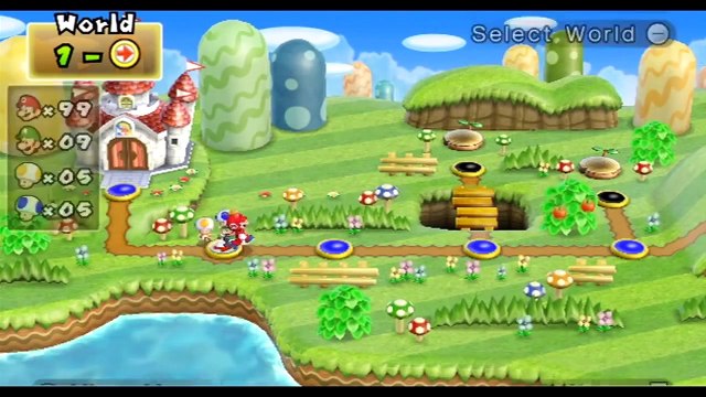 Milestone Celebration: New Super Mario Bros. Wii 4 Player Party Playthrough Part 1