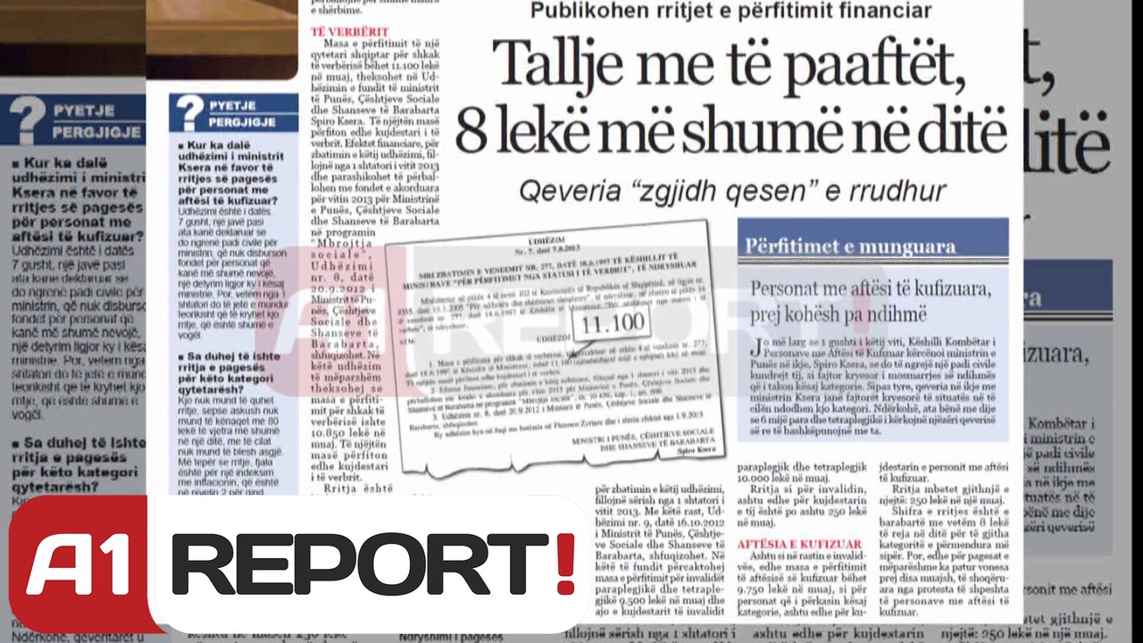 Përfitimi financiar, tetë lekë në ditë, qeveria tallet me të verbërit