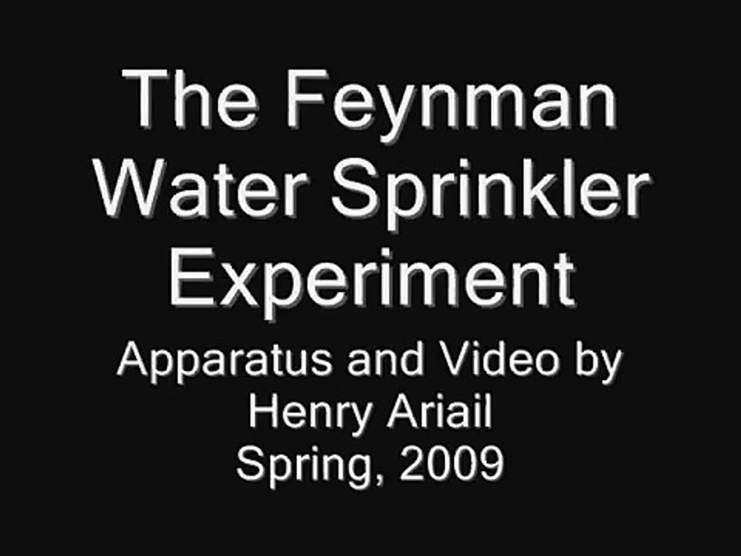 Feynman Water Sprinkler Experiment - Under Water!