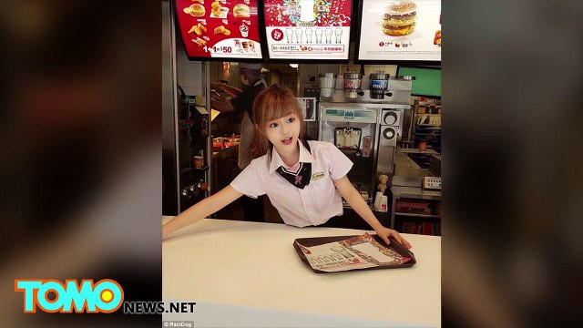 Cute McDonald’s employee: Taiwanese men line up to see kawaii, dolllike beauty TomoNews