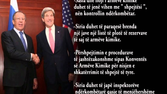 SHBA-Rusi, arrihet marrëveshja për Sirinë. Assad `urdhërohet` të dorëzojë armët brenda një jave